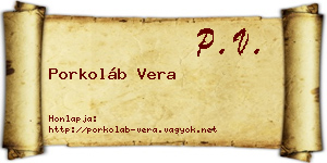 Porkoláb Vera névjegykártya